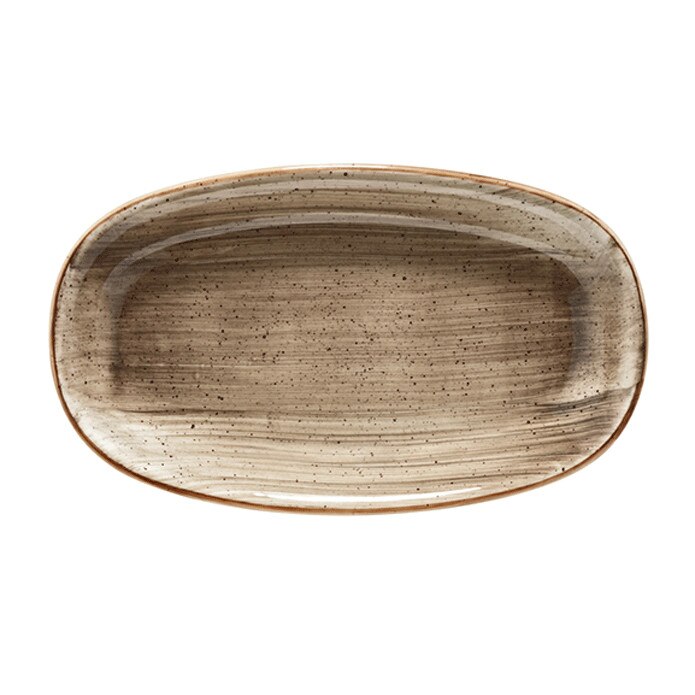 Farfurie ovala din portelan Bonna Terrain 34x19cm